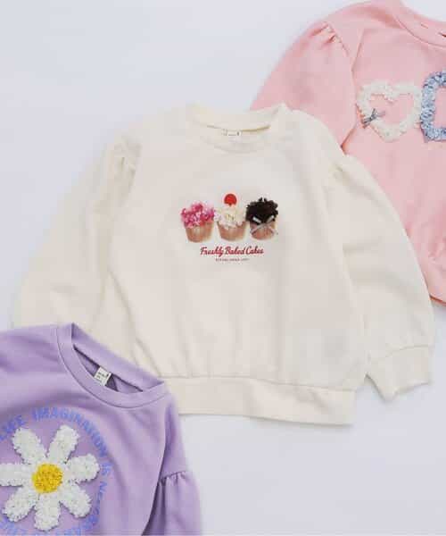 3柄GIRLS立体モチーフトレーナー