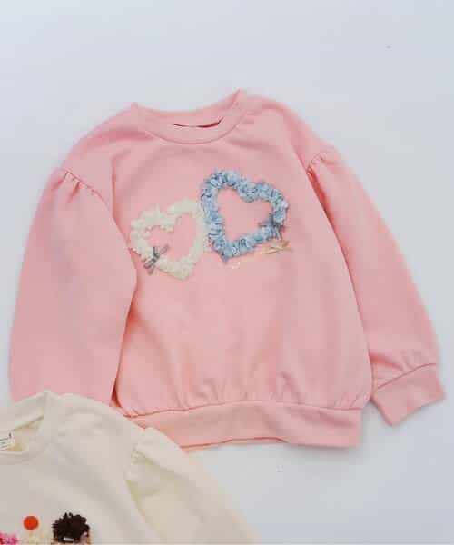 3柄GIRLS立体モチーフトレーナー