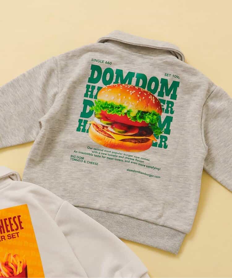 WEB限定 ドムドムハンバーガー ハーフジップトレーナー