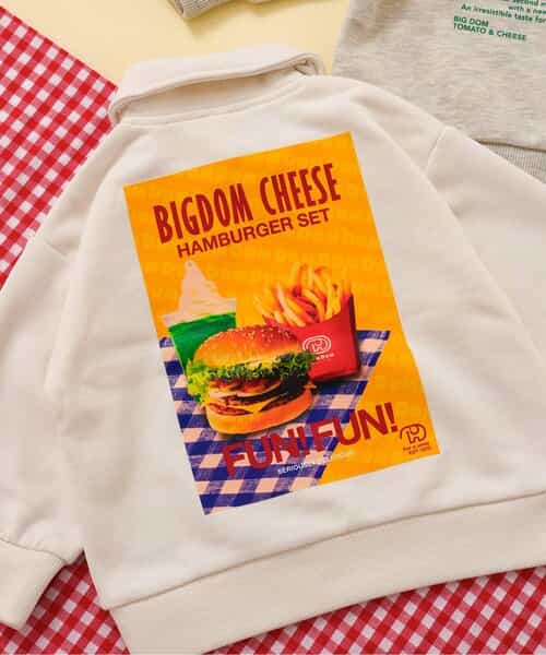 WEB限定 ドムドムハンバーガー ハーフジップトレーナー