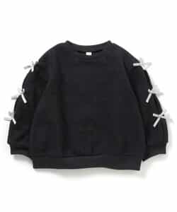 袖リボンキルトトレーナー