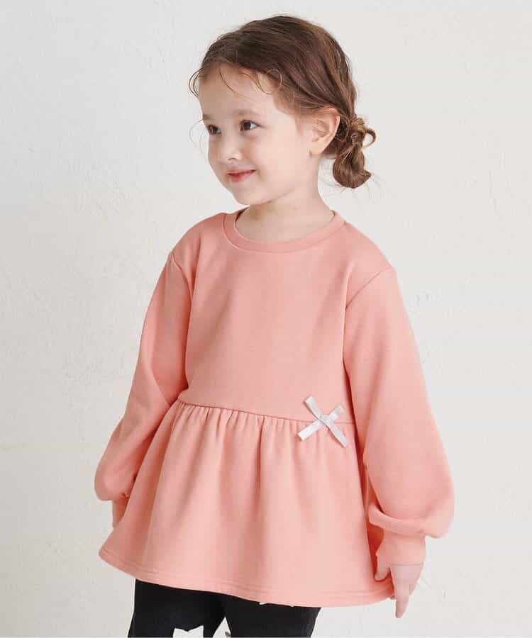 ★SALE★【あったか】裏シャギーペプラムトレーナー