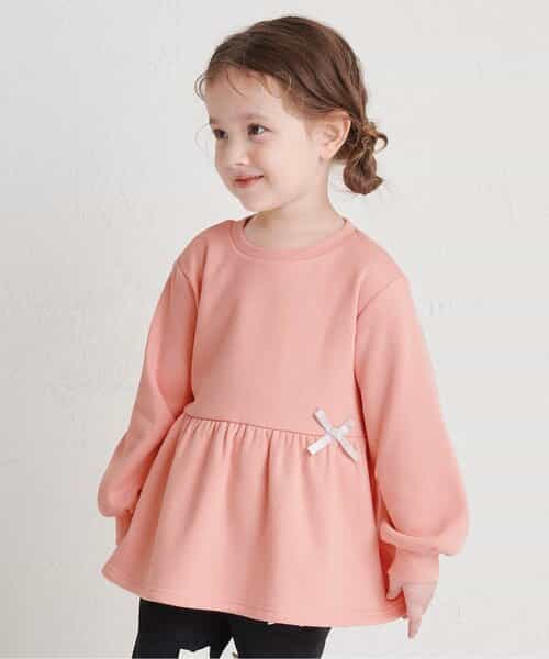 ★SALE★【あったか】裏シャギーペプラムトレーナー