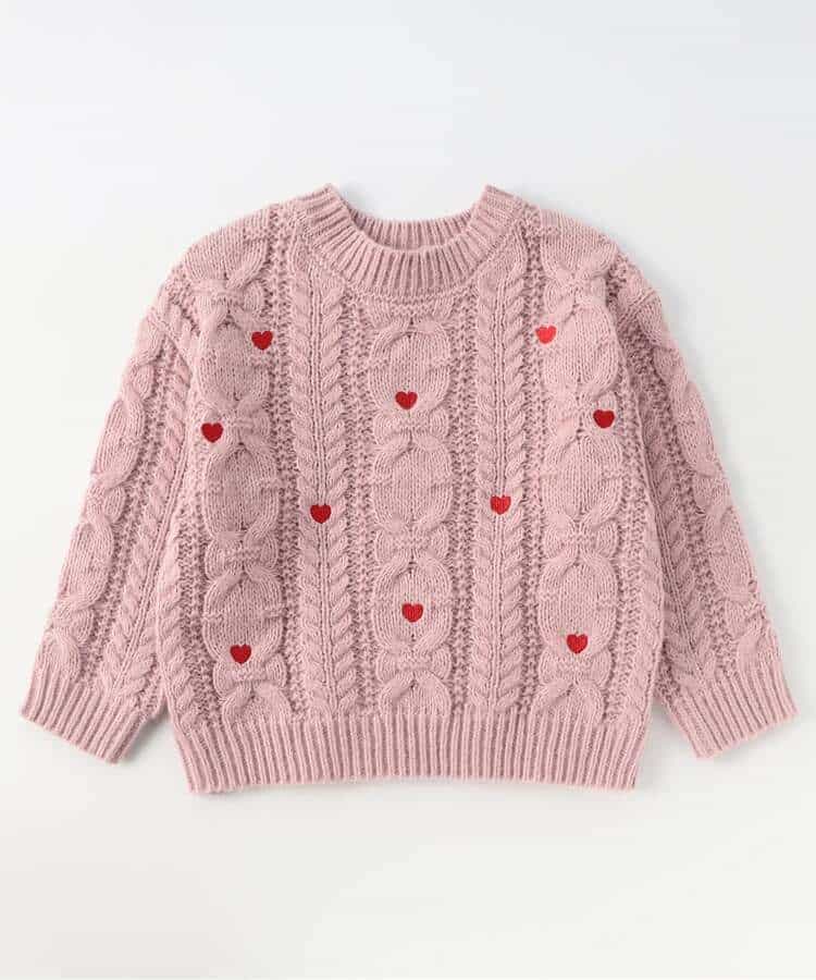 刺繍ケーブルニット_998173