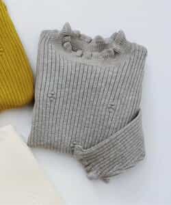 フリルリブニット_マシンウォッシャブル