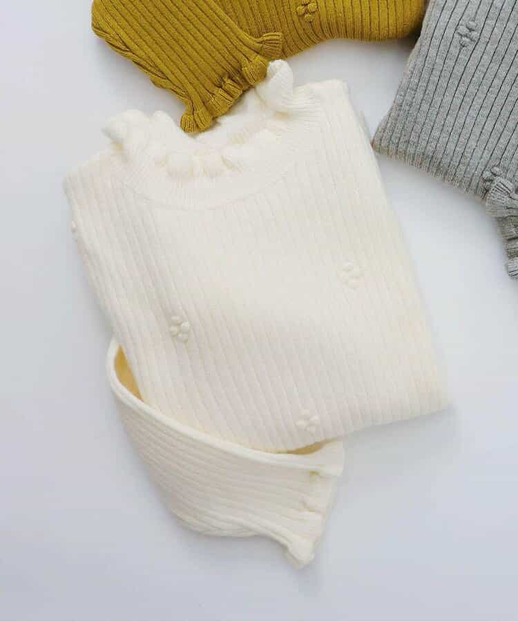 フリルリブニット_マシンウォッシャブル