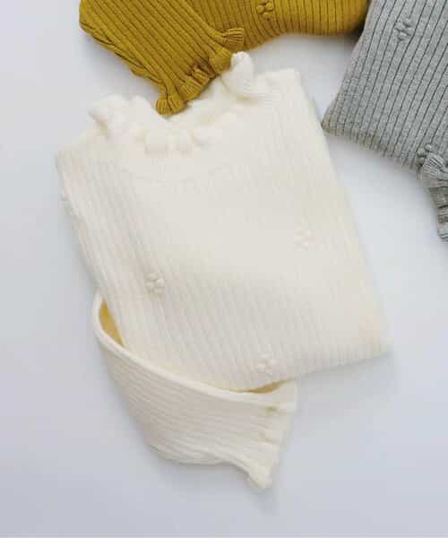 フリルリブニット_マシンウォッシャブル