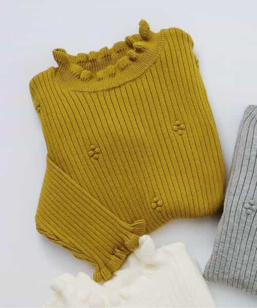 フリルリブニット_マシンウォッシャブル