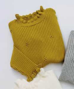 フリルリブニット_マシンウォッシャブル