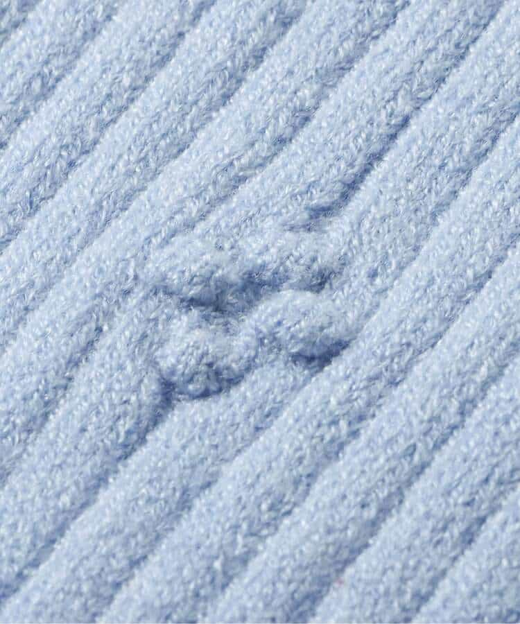 【洗濯機で洗える】お花・ボーダーリブニット_1004860