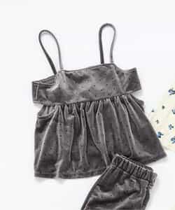 ベロアサイドオープンビスチェ