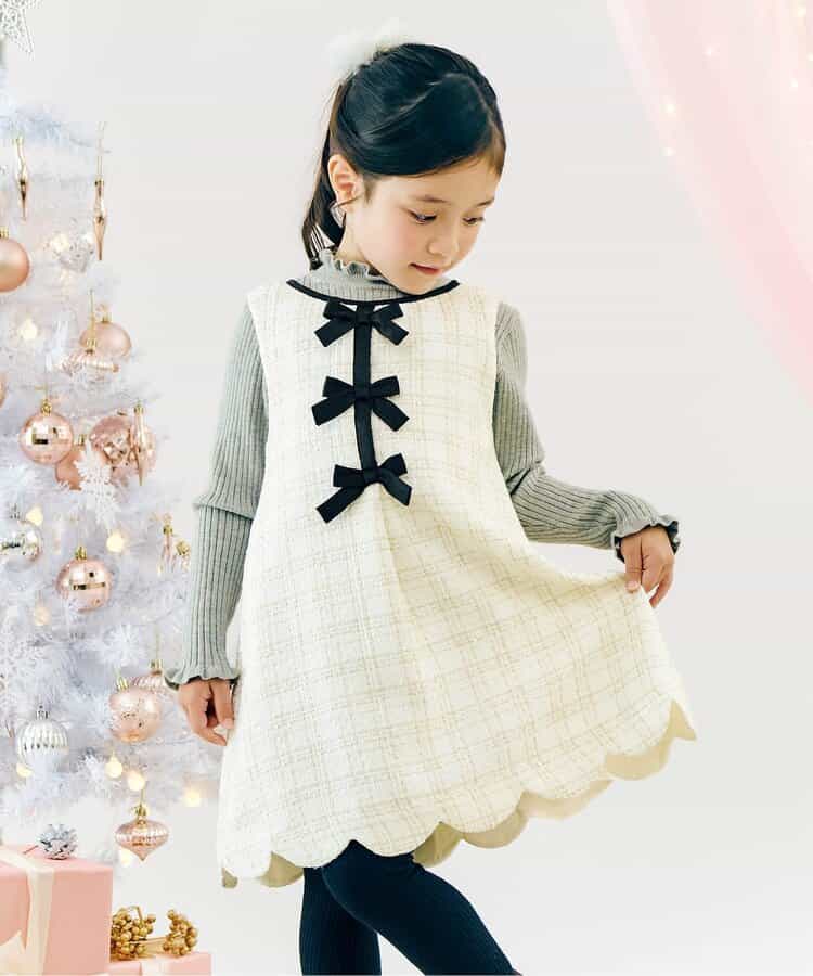 ツイードリボンジャンスカ_アプレレクールマシェリ