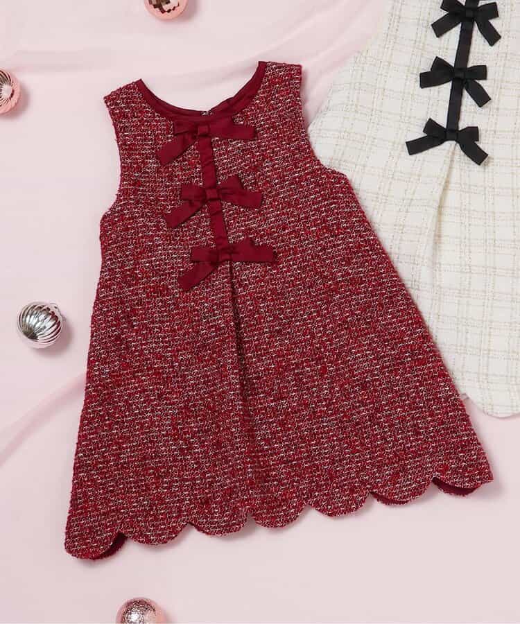 ツイードリボンジャンスカ_アプレレクールマシェリ