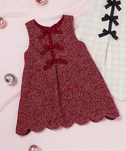 ツイードリボンジャンスカ_アプレレクールマシェリ