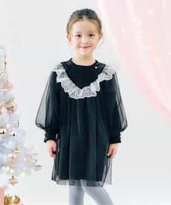 【リンク】ベロアチュールワンピース_アプレレクールマシェリ