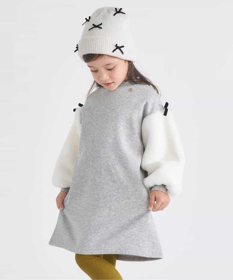 WEB限定 裏シャギー袖ボアワンピース