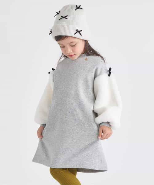 WEB限定 裏シャギー袖ボアワンピース