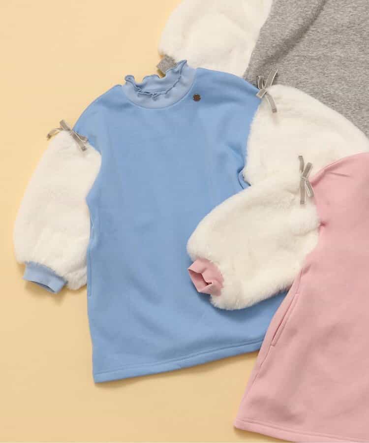 WEB限定 裏シャギー袖ボアワンピース