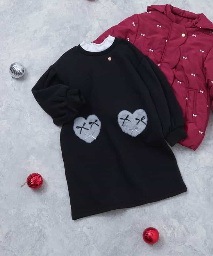 裏シャギーハートポケットワンピース