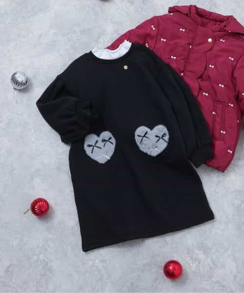 裏シャギーハートポケットワンピース