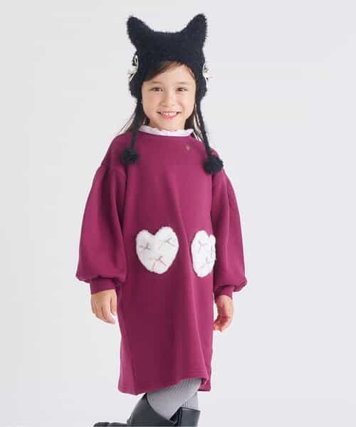 裏シャギーハートポケットワンピース