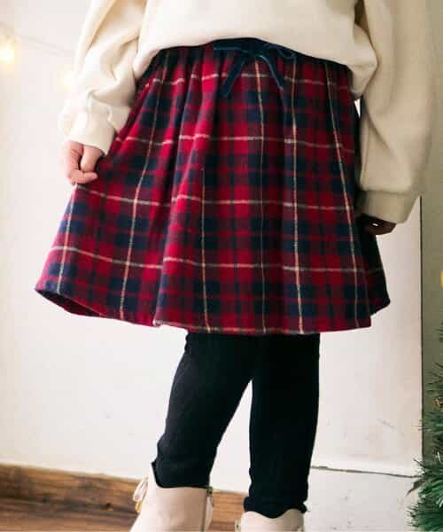 ★SALE★インパンツ付きあったかギャザースカート