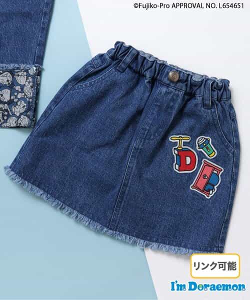 ★SALE★【リンク】I'm Doraemon ワッペン付きスカート
