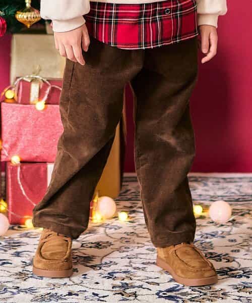 ★SALE★【あったか】コーデュロイタックパンツ 10分丈