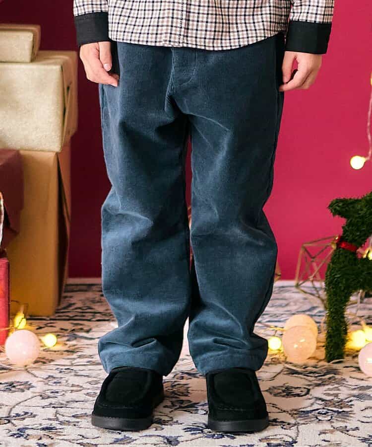 ★SALE★【あったか】コーデュロイタックパンツ 10分丈
