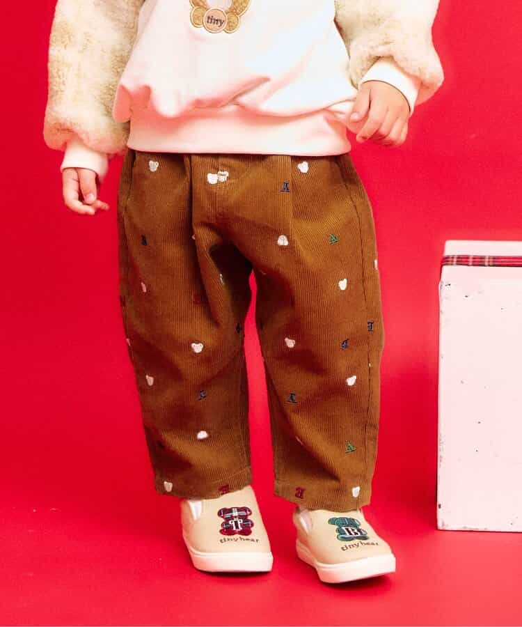 【リンク】tiny bear 刺繍パンツ  10分丈