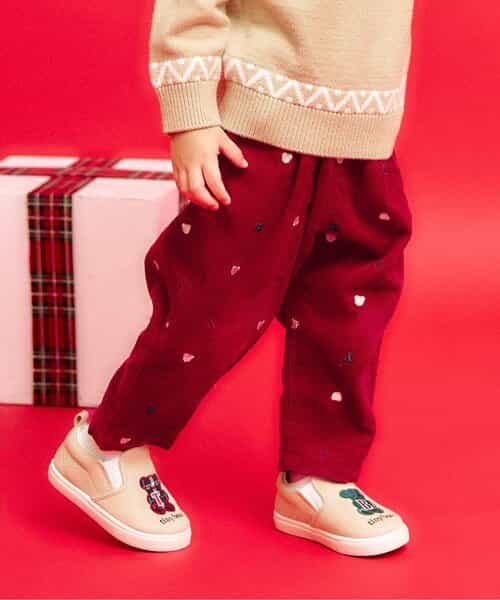 【リンク】tiny bear 刺繍パンツ  10分丈