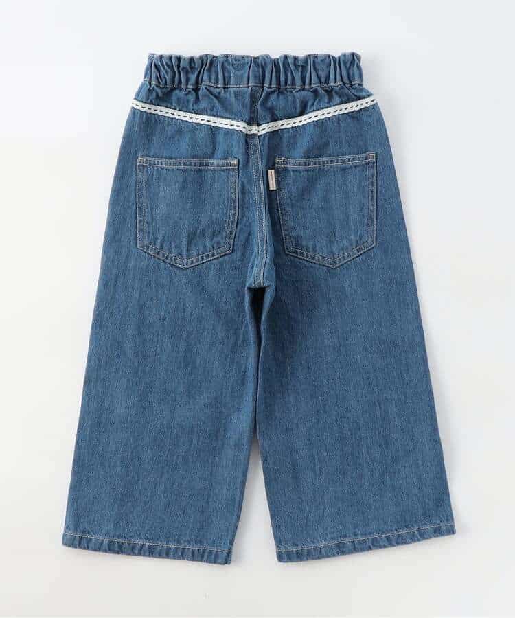 ラインレースデニムパンツ  10分丈_993583
