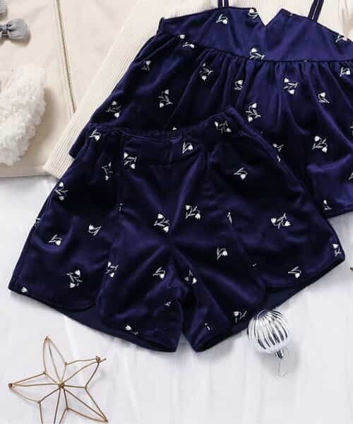 ★SALE★スノードロップ刺繍ショートパンツ