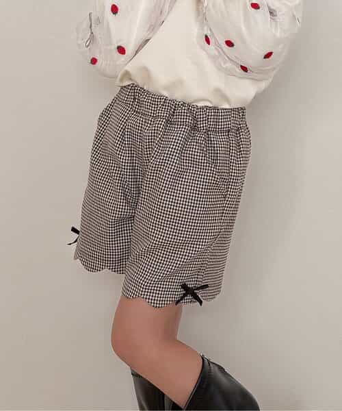 ★【クリスマスセール】期間限定SALE★【リンク】サイドリボンスカラップショートパンツ