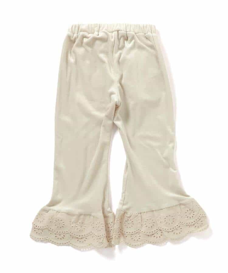 レースフリルベロアパンツ  10分丈_1005224