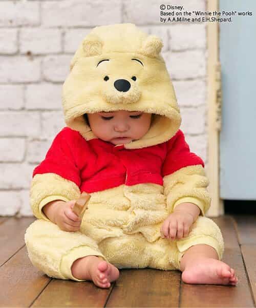 ディズニーキャラクター/くまのプーさん/フード付カバーオール