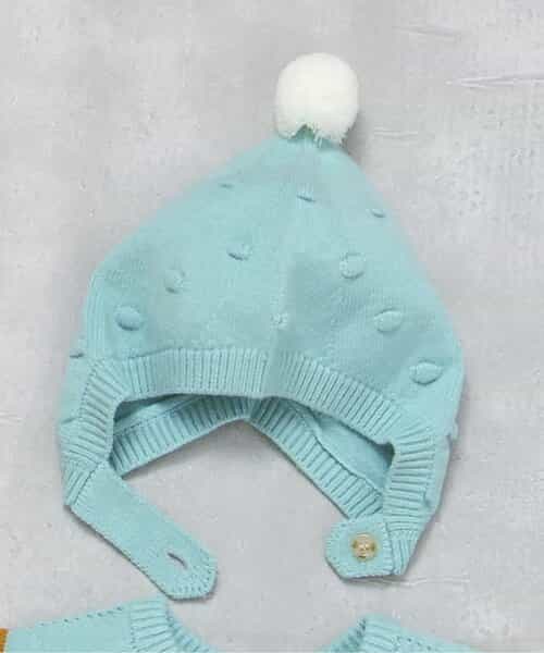 とんがりベビーニット帽_マシンウォッシャブル