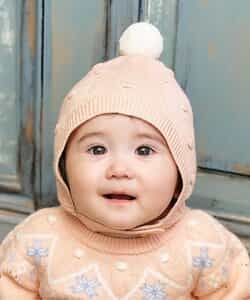 とんがりベビーニット帽_マシンウォッシャブル