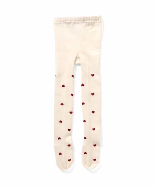 ハート・雪柄タイツ