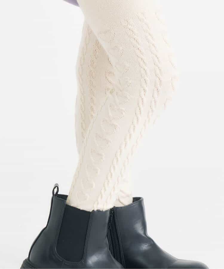 ハートケーブルタイツ