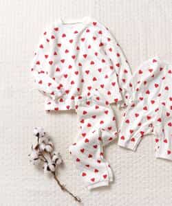 ★SALE★ハート・カップケーキ柄キルトパジャマ 10分丈
