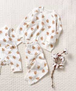 ★SALE★車・ジンジャークッキー柄キルトパジャマ 10分丈