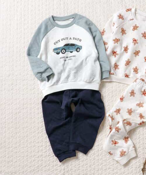 ★SALE★車・ジンジャークッキー柄キルトパジャマ 10分丈