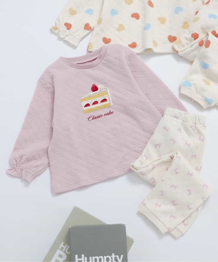 ハート＆ケーキモチーフキルトパジャマ