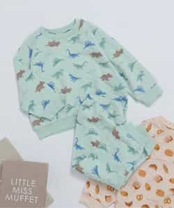 パン＆恐竜モチーフキルトパジャマ