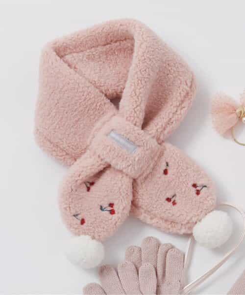 ハート・さくらんぼボアマフラー