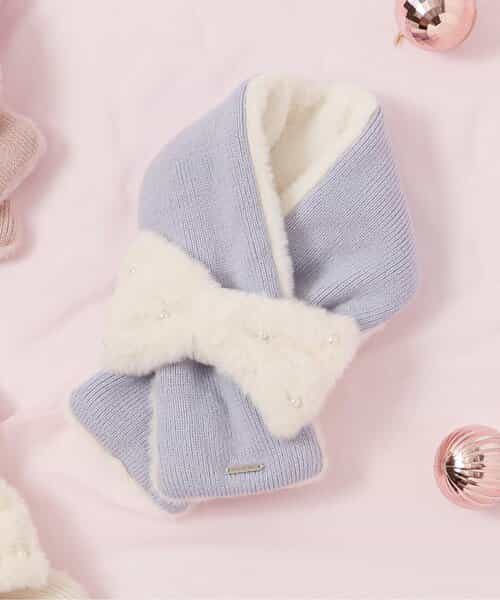 ★【クリスマスセール】期間限定SALE★リボンファーマフラー