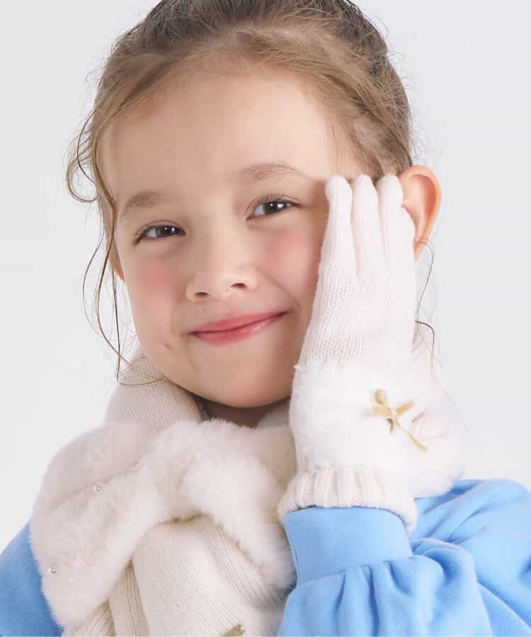 リボンファー手袋