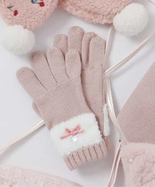 リボンファー手袋