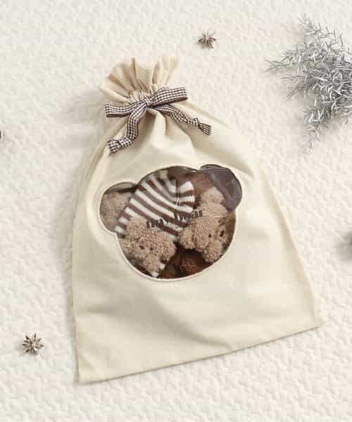 tiny bear 窓付きギフト巾着【セルフラッピングにおすすめ】